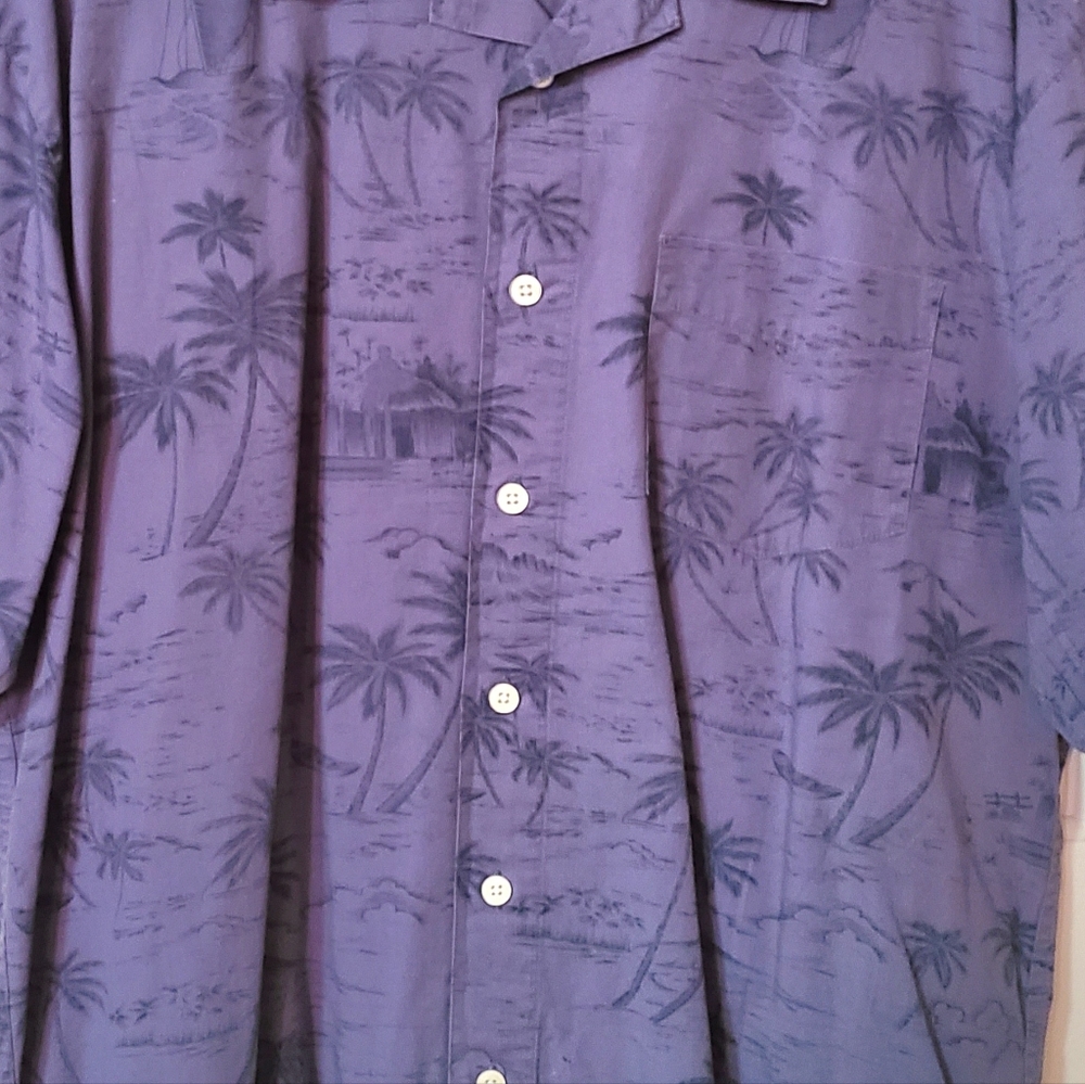 Men Hawaiian Polo Shirt Size 👕 Large